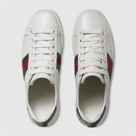 gucci new ace leather sneakers with web detail|gucci ace sneakers interlocking g.